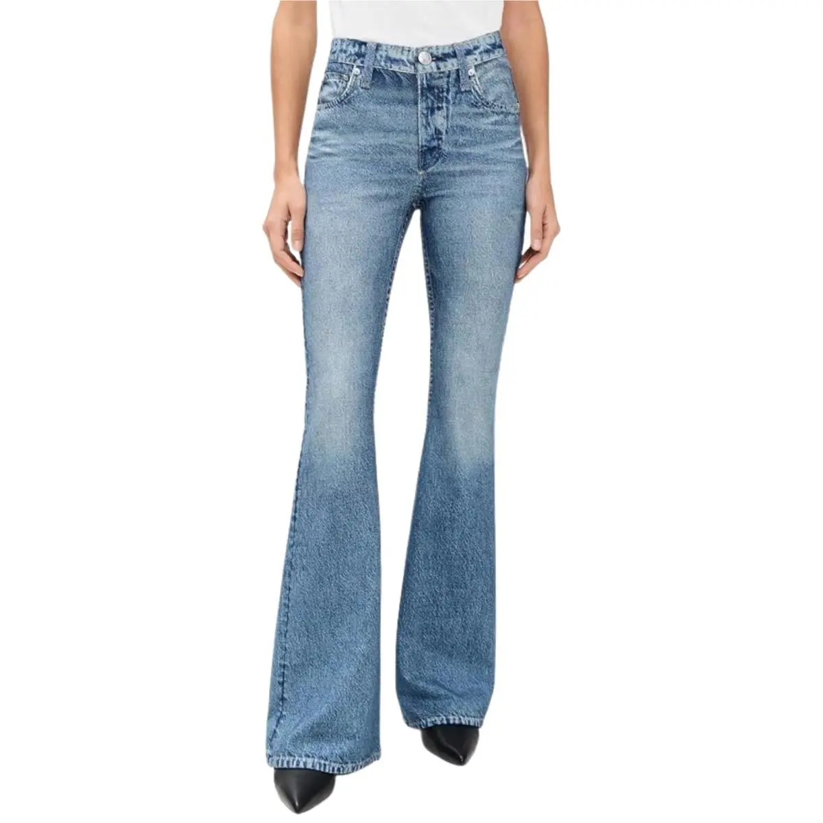 Rag Bone Women`s Miramar Ponte Dahlia Full Length Jeans Minetta
