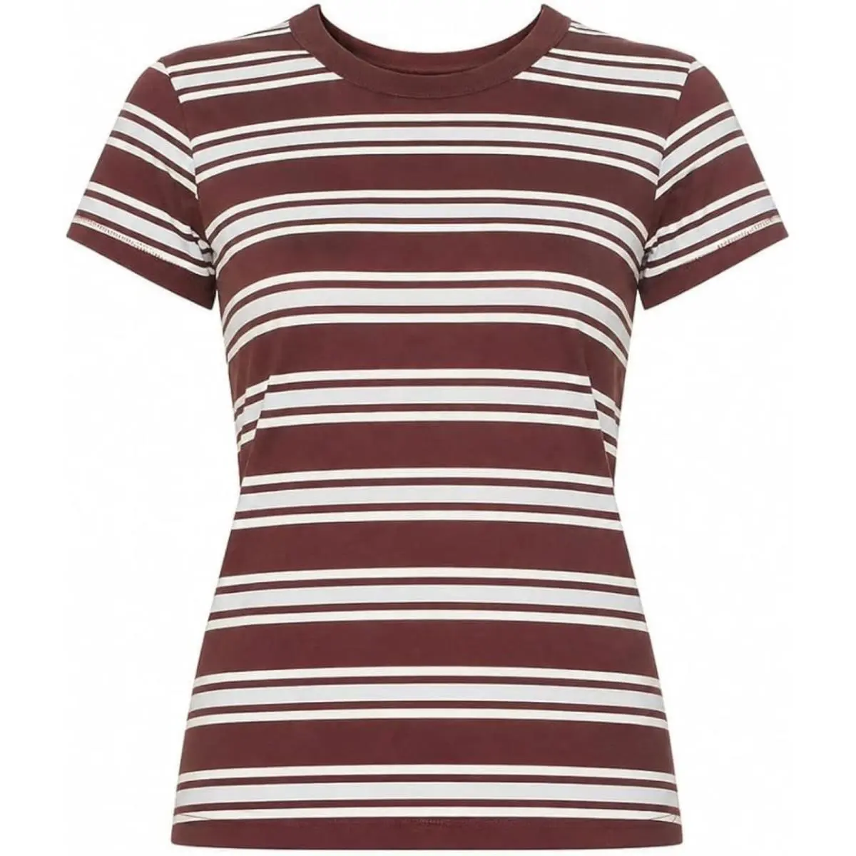 Rag Bone Women`s The Slub Stripe Tee Brown Blue Multi