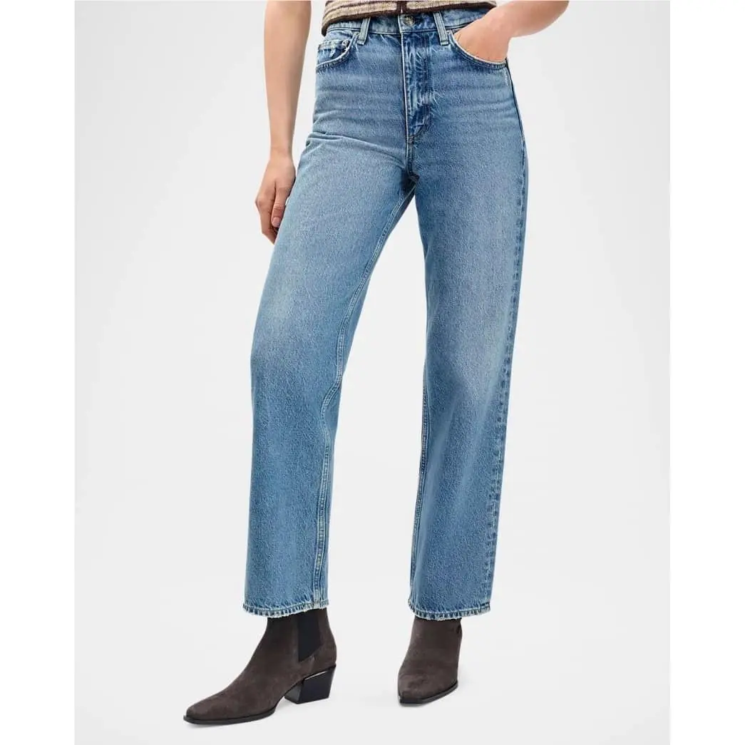 Rag Bone Shea High-rise Relaxed Straight Ankle Jeans