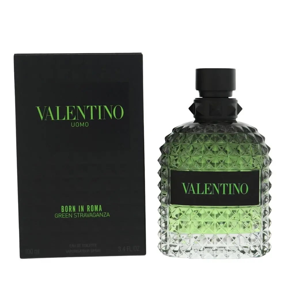 Born In Roma Green Stravaganza 3.4 Oz Eau De Toilette Spray by Valentino Box