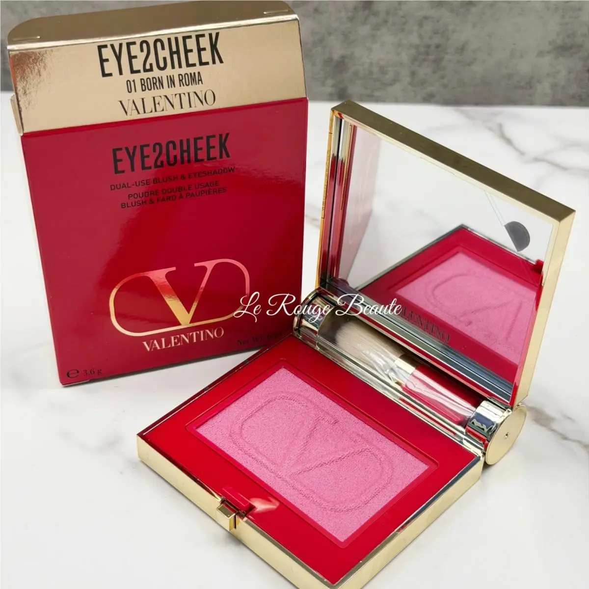 Valentino Eye2Cheek Dual Use Blush Eyeshadow - 01 Born In Roma