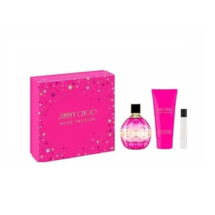 Jimmy Choo Rose Passion 3.3 oz Edp+ .25 Edp+ 3.3 Lotion Womens Set