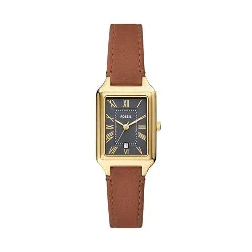 Women`s Watch Raquel Quartz Stainless Steel Watch For Women Brown Leather/Gold/Gray by Fossil