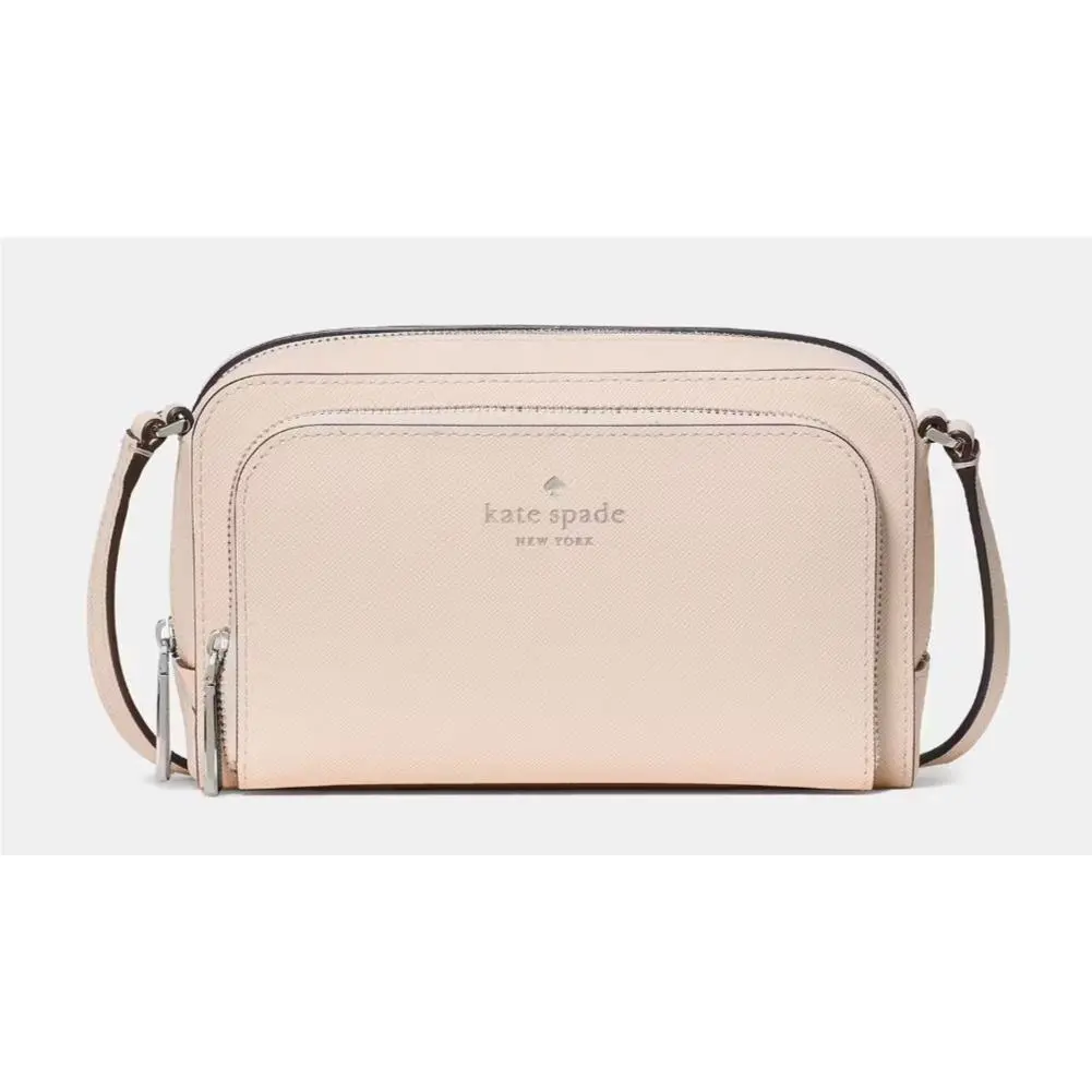 Stacie Dual Zip Crossbody Bag Fresh Peach Purse KP079 Retail by Kate Spade