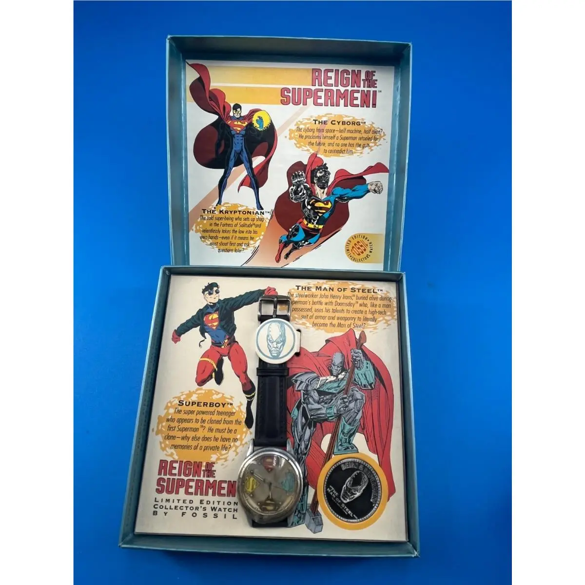 Limited Edition Fossil Reign of The Supermen Collectors Watch 1993 935/15000