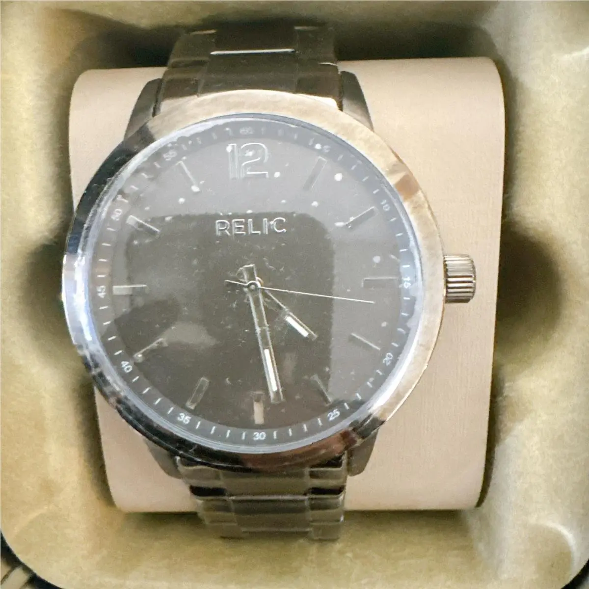 Relic by Fossil ZR77310 Men`s Jamie Three-hand Gunmetal Stainless Steel