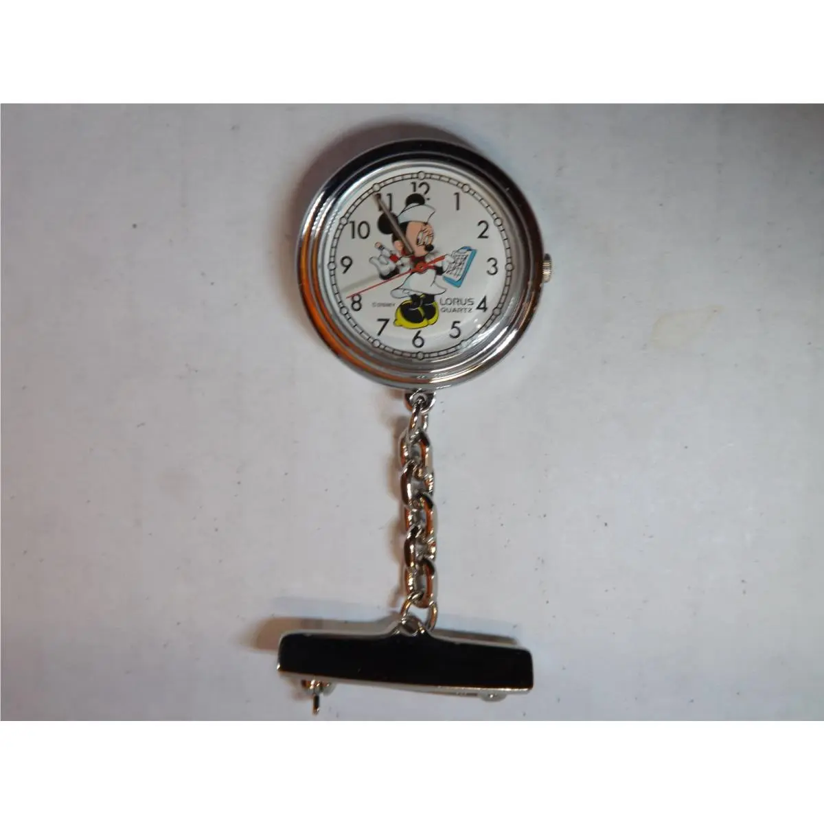 Fossil Disney Lorus Womens Vintage Minnie Mouse Nurse Watch-vhtf