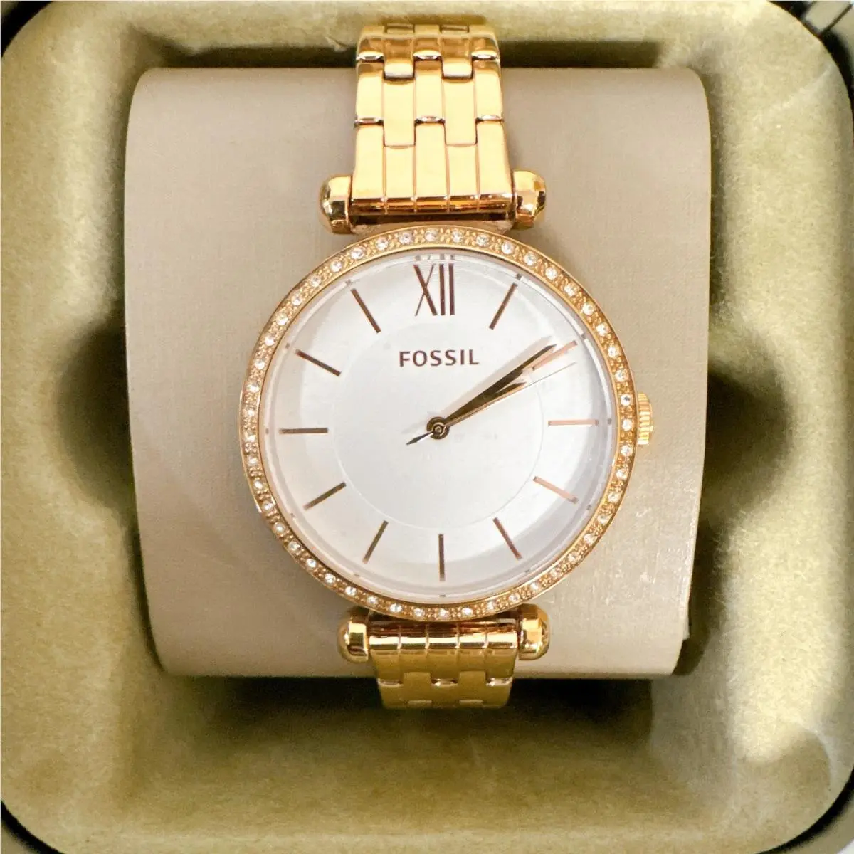 Fossil BQ3497 Tillie Three-hand Rose Gold-tone Stainless Steel Watch