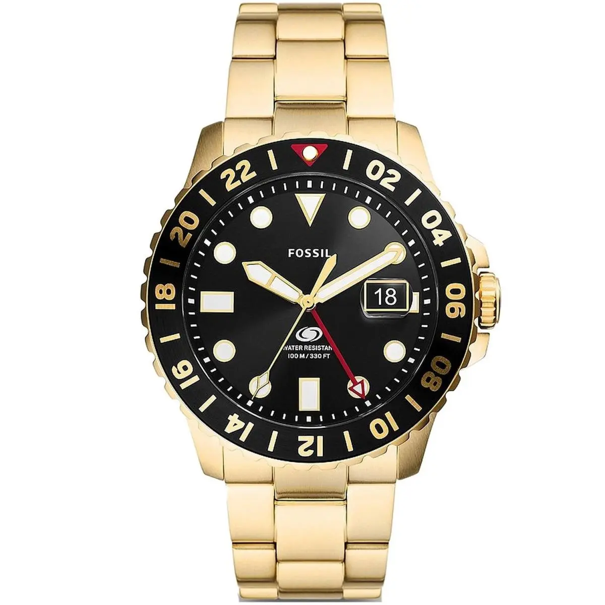 Men`s Blue Gmt Black Dial Watch - FS5990 by Fossil
