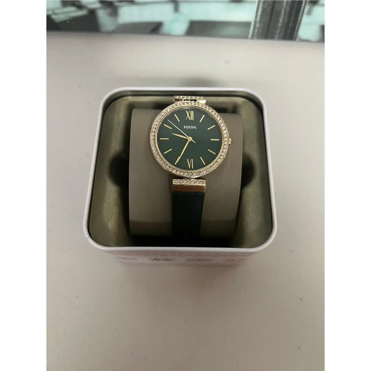 Fossil ES4642 Madeline Green Dial Women`s Watch