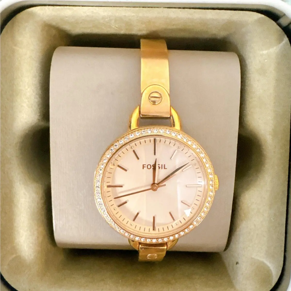 Fossil BQ3163 Classic Minute Three-hand Rose Gold Tone Stainless Steel Watch