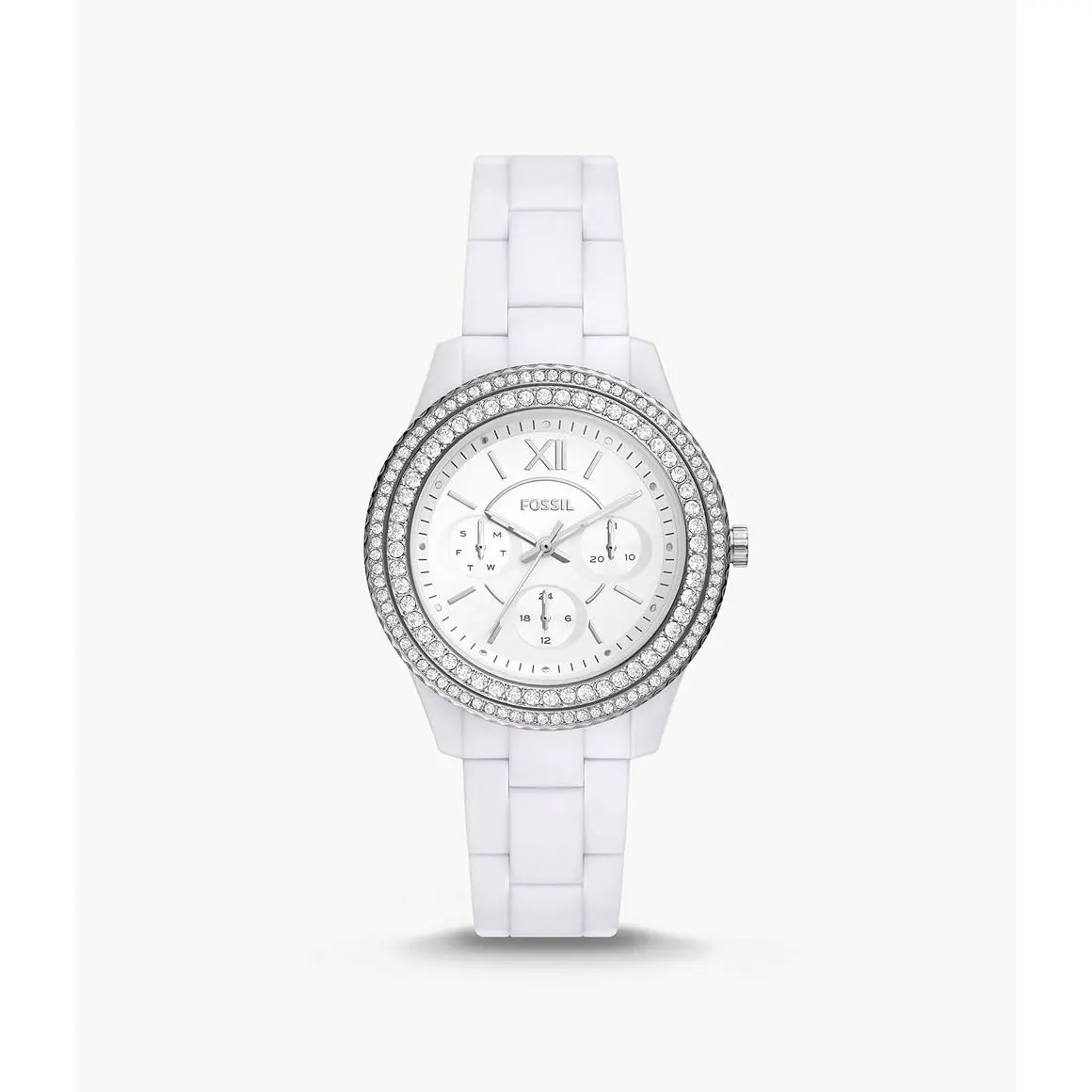 Fossil Stella Multi-function Watch White Stainless Steel Band