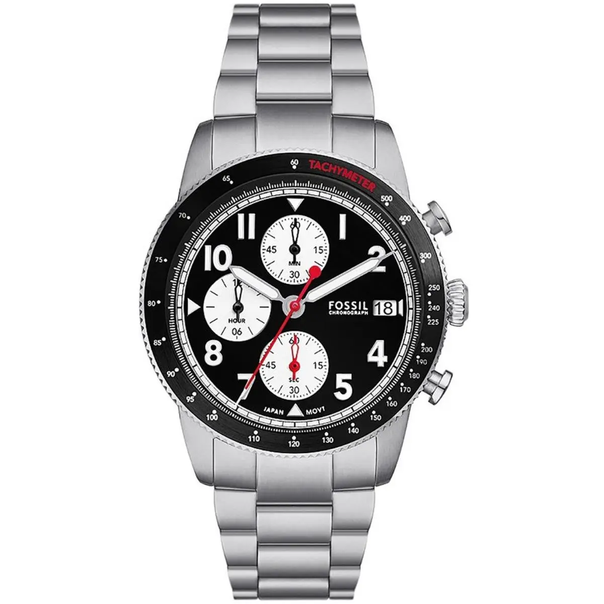Fossil Men`s Sport Tourer Black Dial Watch - FS6045