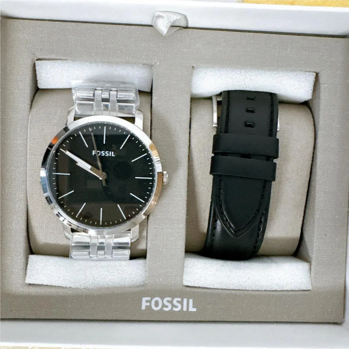 Fossil BQ2466Set Luther 3H Three-hand Interchangeable Strap Gift Set