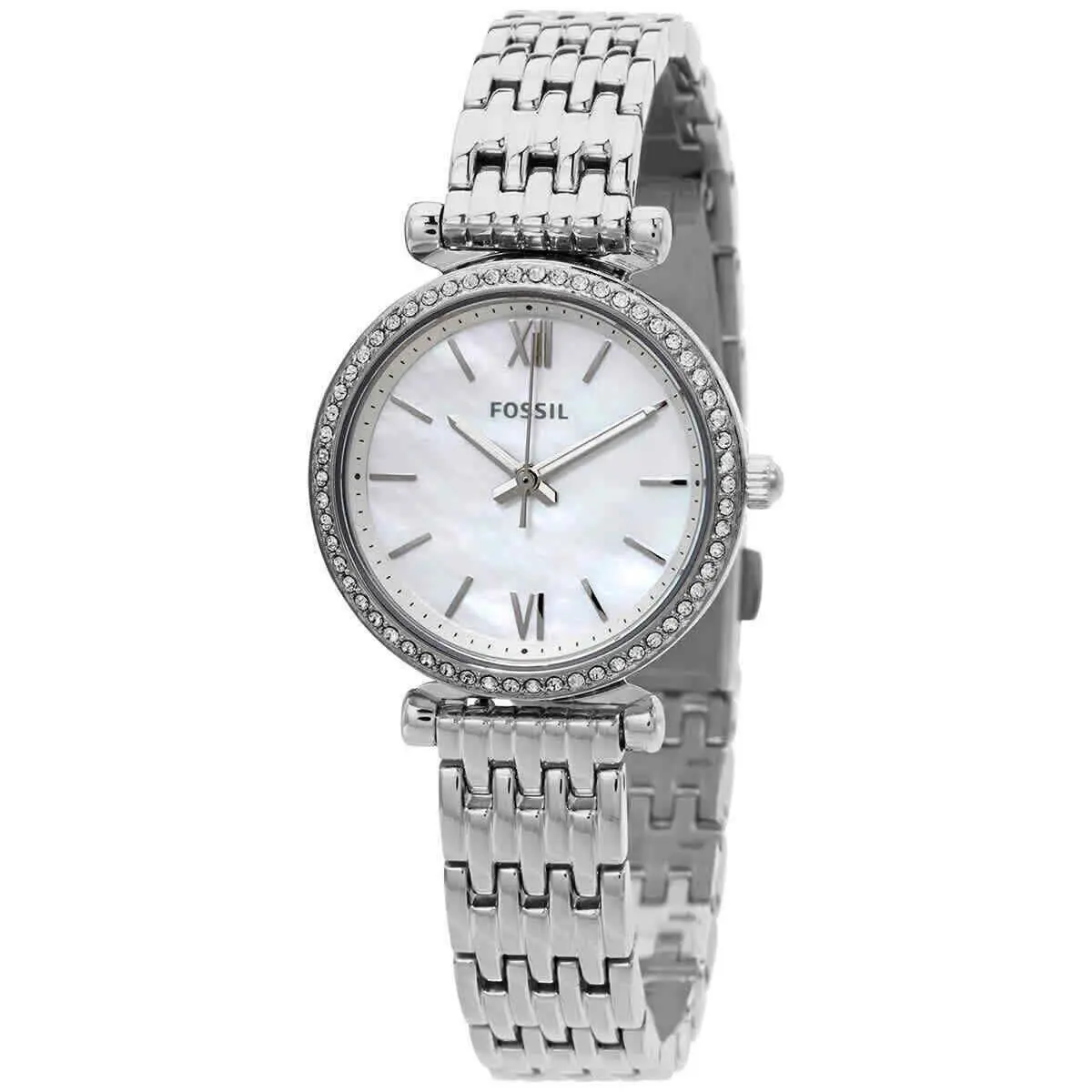 Fossil Ladies Carlie Mini Quartz Crystal Mother of Pearl Watch - ES4647