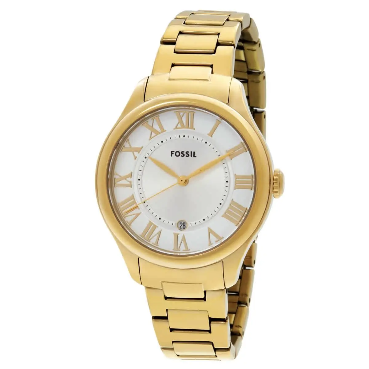 Fossil Gilmore Quartz Silver Dial Ladies Watch ES5395 - Silver, Dial: Silver, Band: Gold-tone
