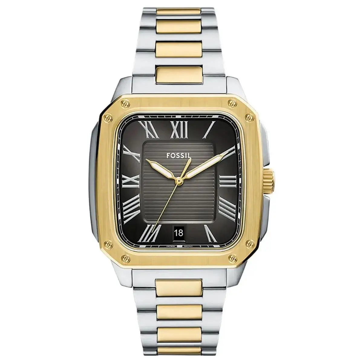 Fossil Men`s Crosby Black Dial Watch - FS6123