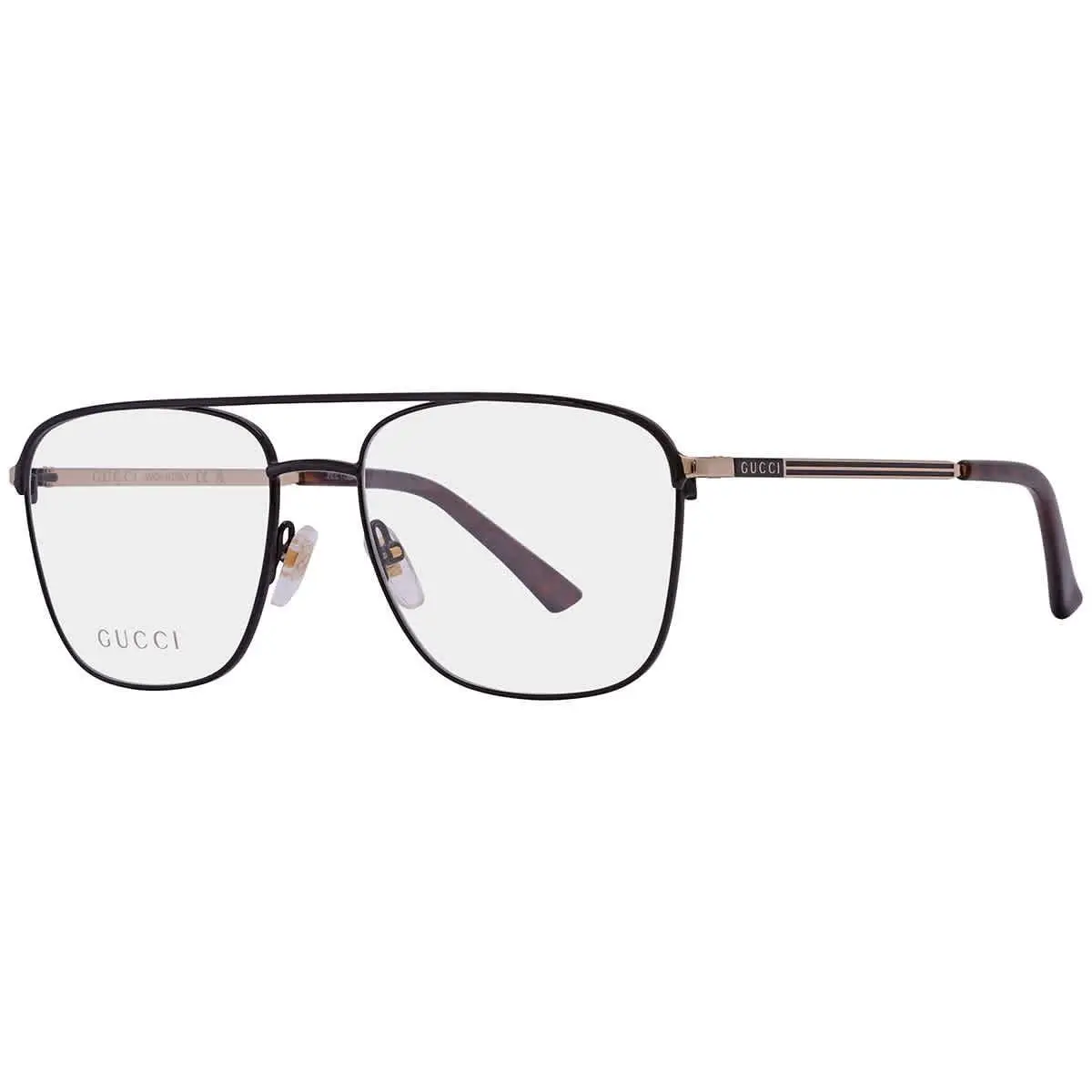Gucci Demo Navigator Men`s Eyeglasses GG0833O 001 55 GG0833O 001 55