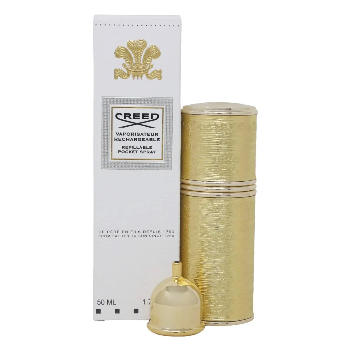 Creed Gold 50ml Refillable Pocket Spray Vaporisateur