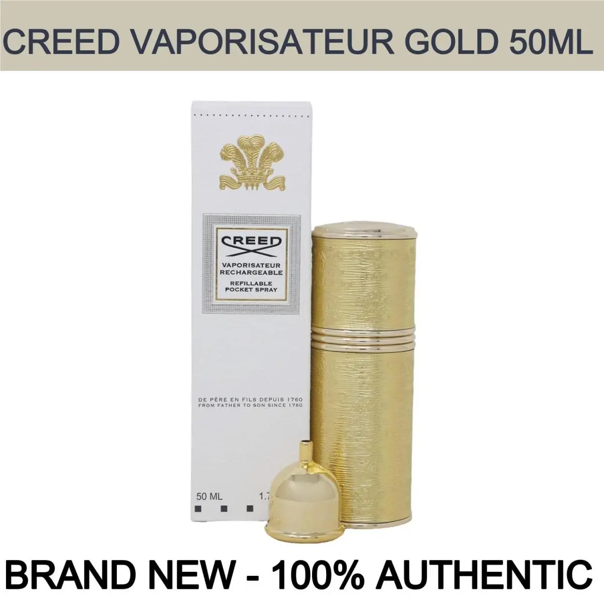 Creed Gold 50ml Refillable Pocket Spray Vaporisateur - Product