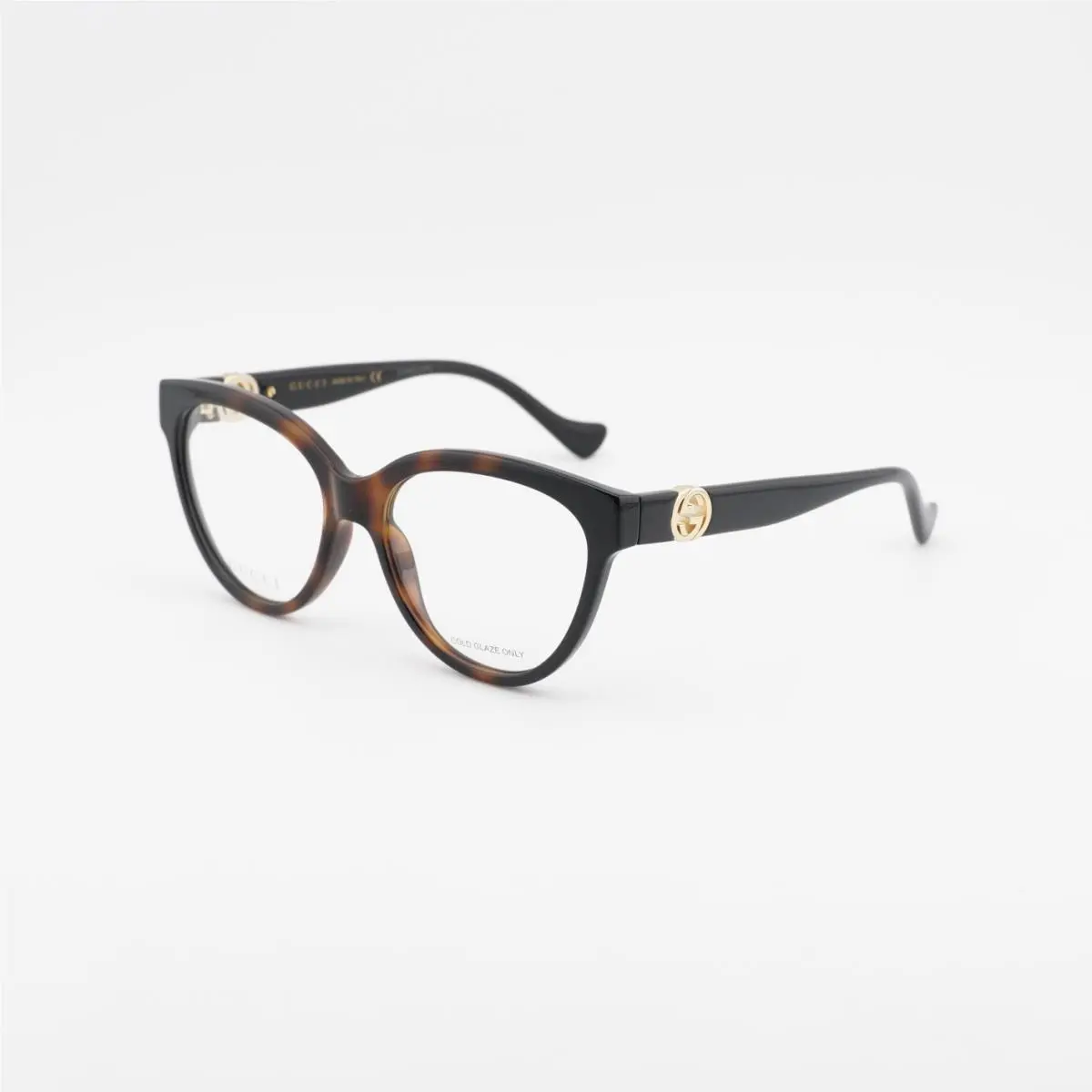 GG1024O 009 Shiny Dark Havana To Black Fade 54mm Eyeglasses by Gucci