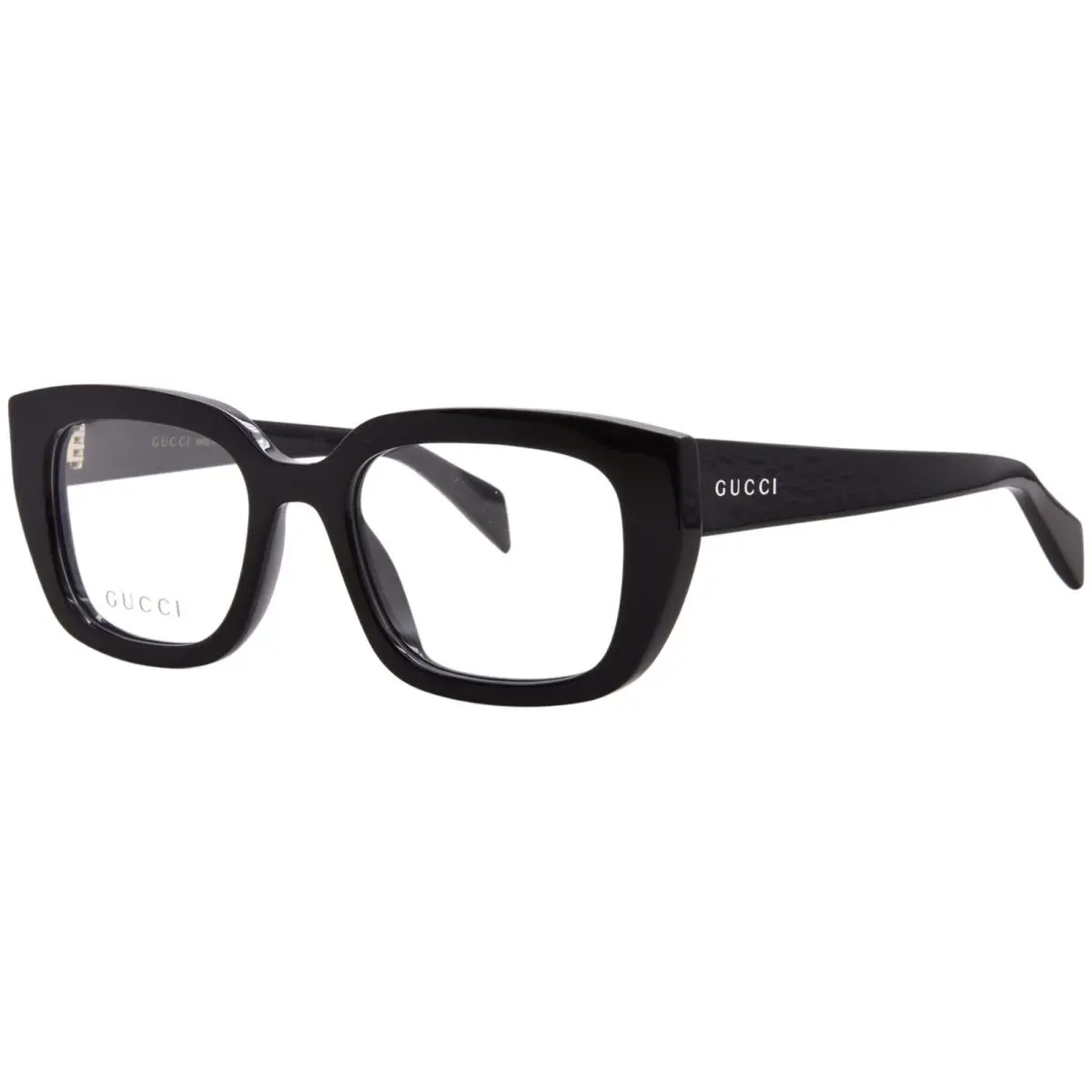 Gucci GG2021O 001 Eyeglasses Frame Women`s Black Full Rim Cat Eye 50mm