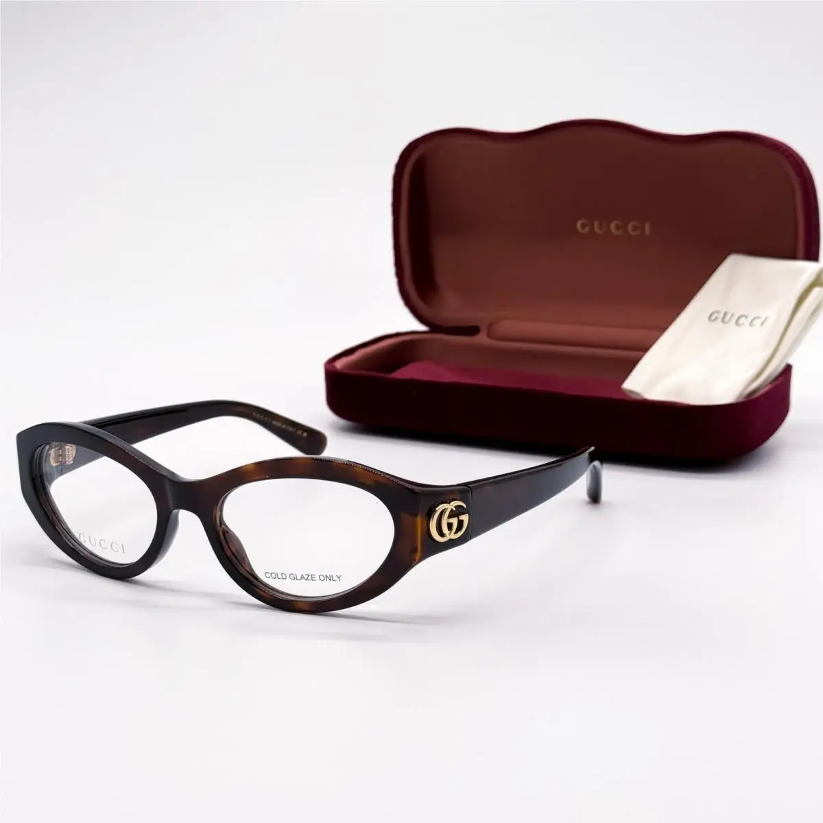 Gucci GG1405O 002 Havana Women Eyeglasses Gucci
