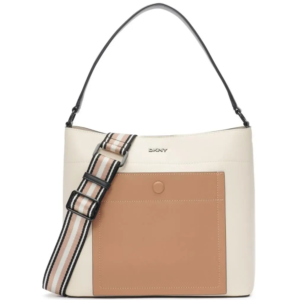 Dkny Crawford Bucket Handbag Colorblock Ivory by DKNY