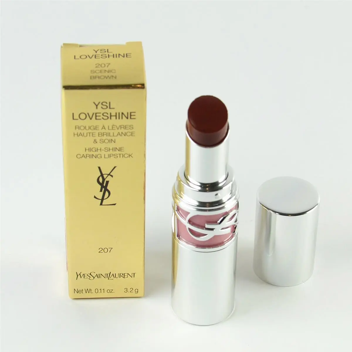 Yves Saint Laurent Ysl Loveshine Caring Lipstick 207 Scenic Brown - Size 3.2 g