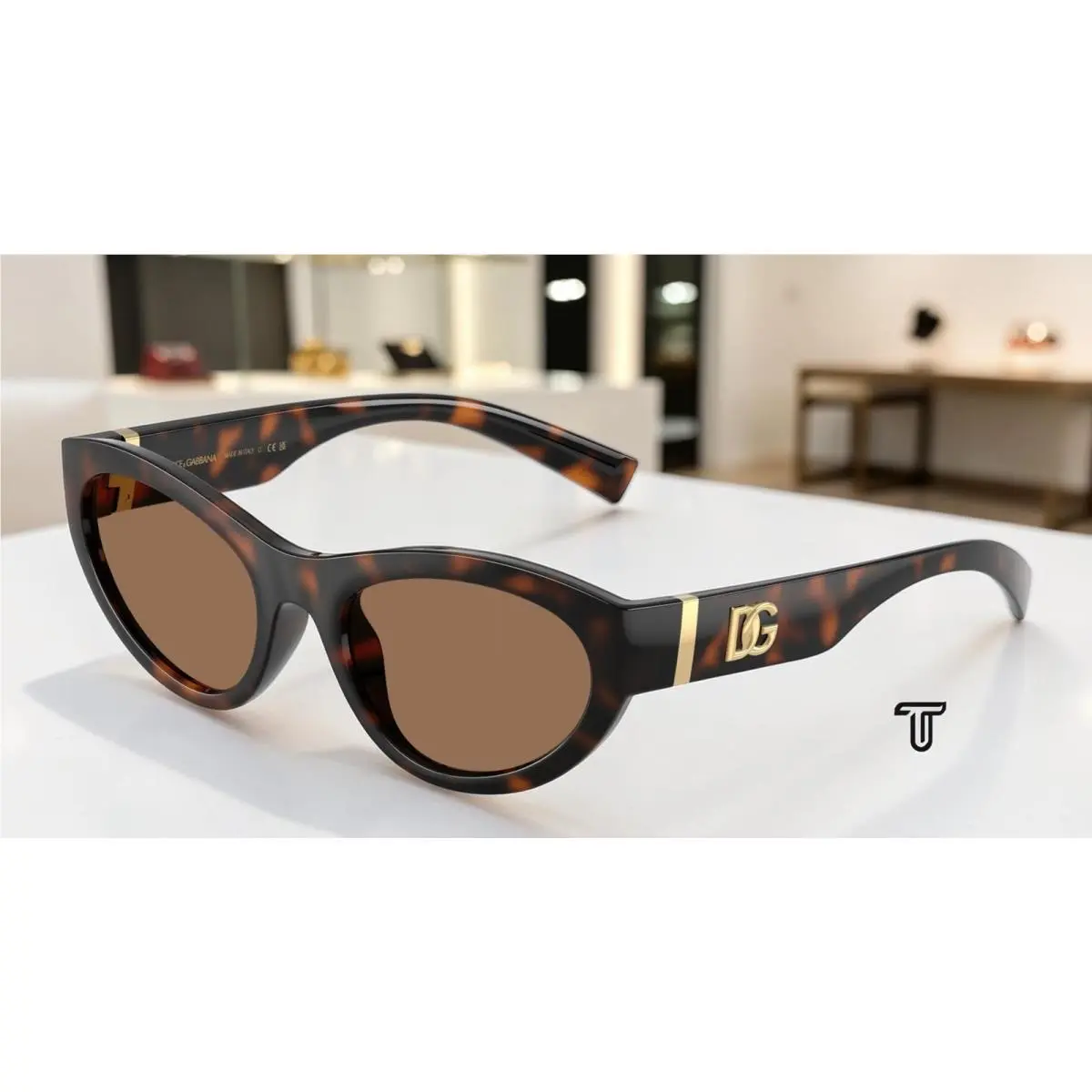 Dolce Gabbana DG6207 502 73 Havana Dark Brown 54 mm Women`s Sunglasses