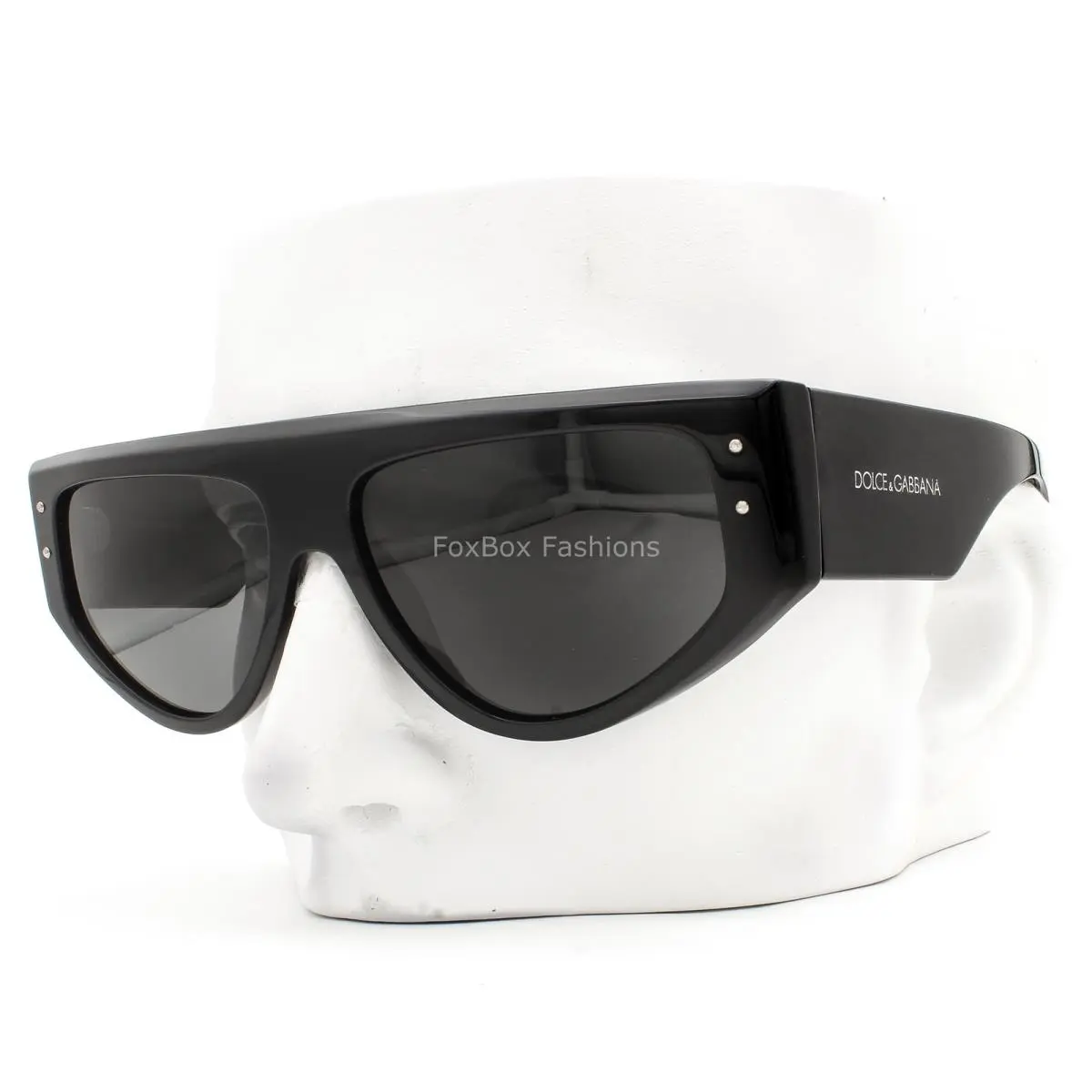 Dolce Gabbana Sharped Collection Sunglasses Glossy Black DG 4461 501/87 W/case