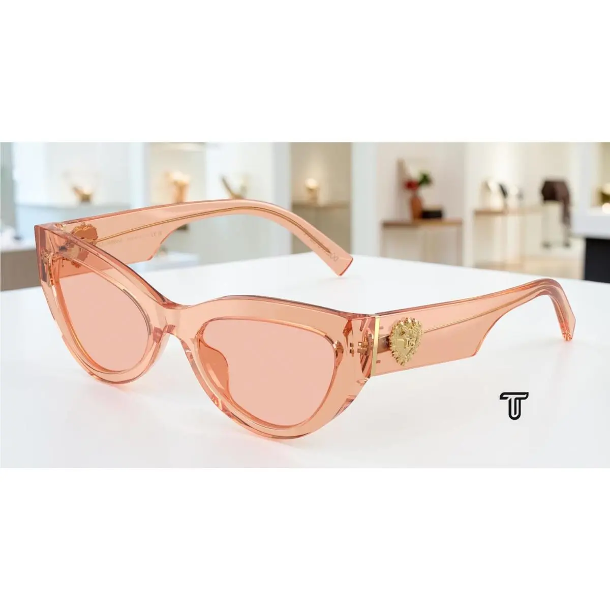 Dolce Gabbana DG4536 322684 Transparent Dark Pink 55mm Women`s Sunglasses