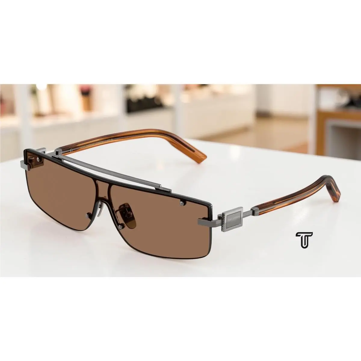 Dolce Gabbana DG2335 133573 Bronze Dark Brown 40 mm Men`s Sunglasses