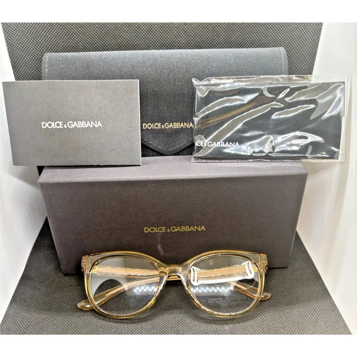 Dolce Gabbana DG 5084 Eyeglasses Transparent Beige 53-19 Frames
