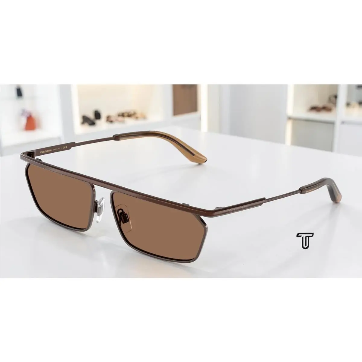 Dolce Gabbana DG2327 133673 Brown Matte Brown Dark Brown 60mm Men`s Sunglasses