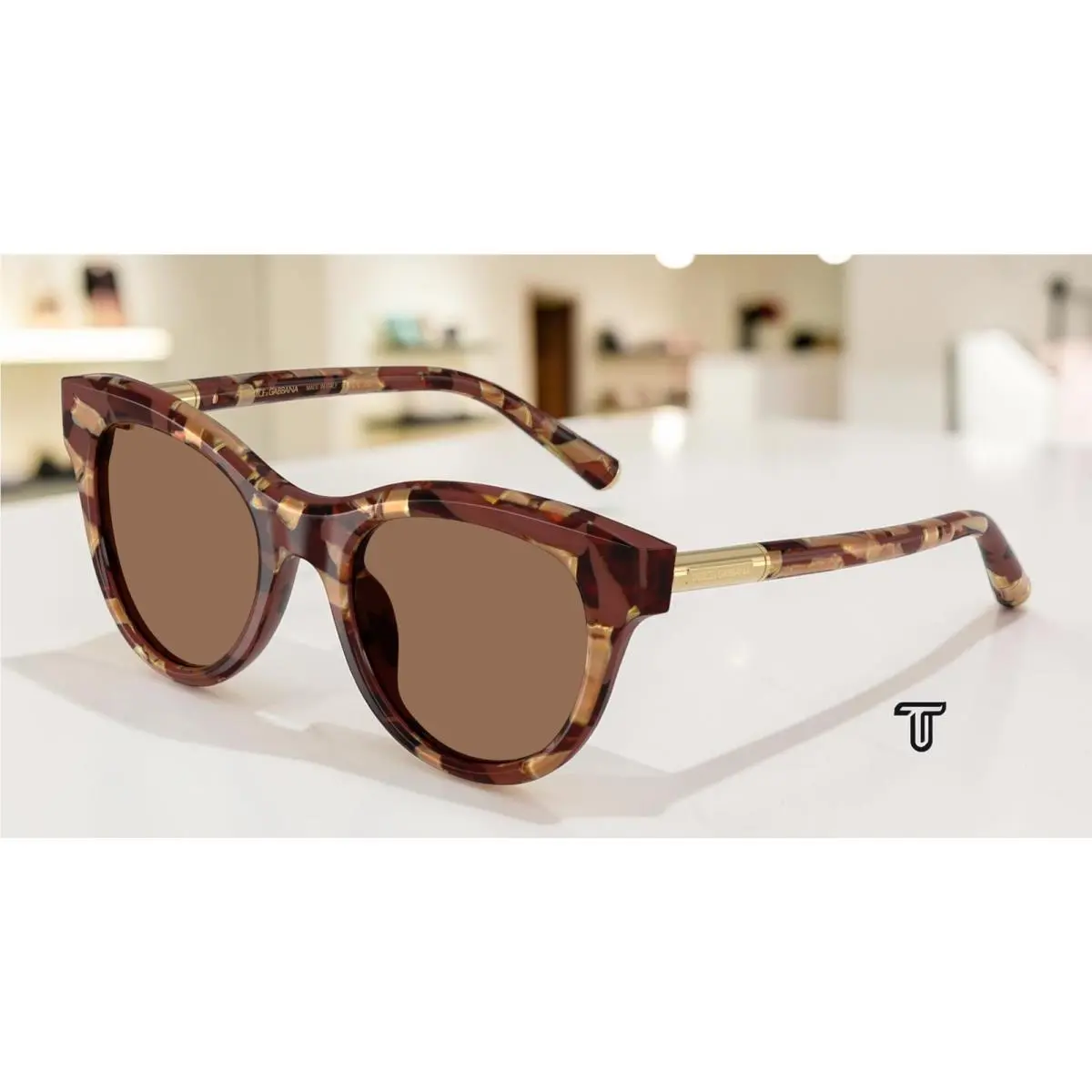 Dolce Gabbana DG4518 346273 Havana Pearl Brown Brown 52mm Women Sunglasses