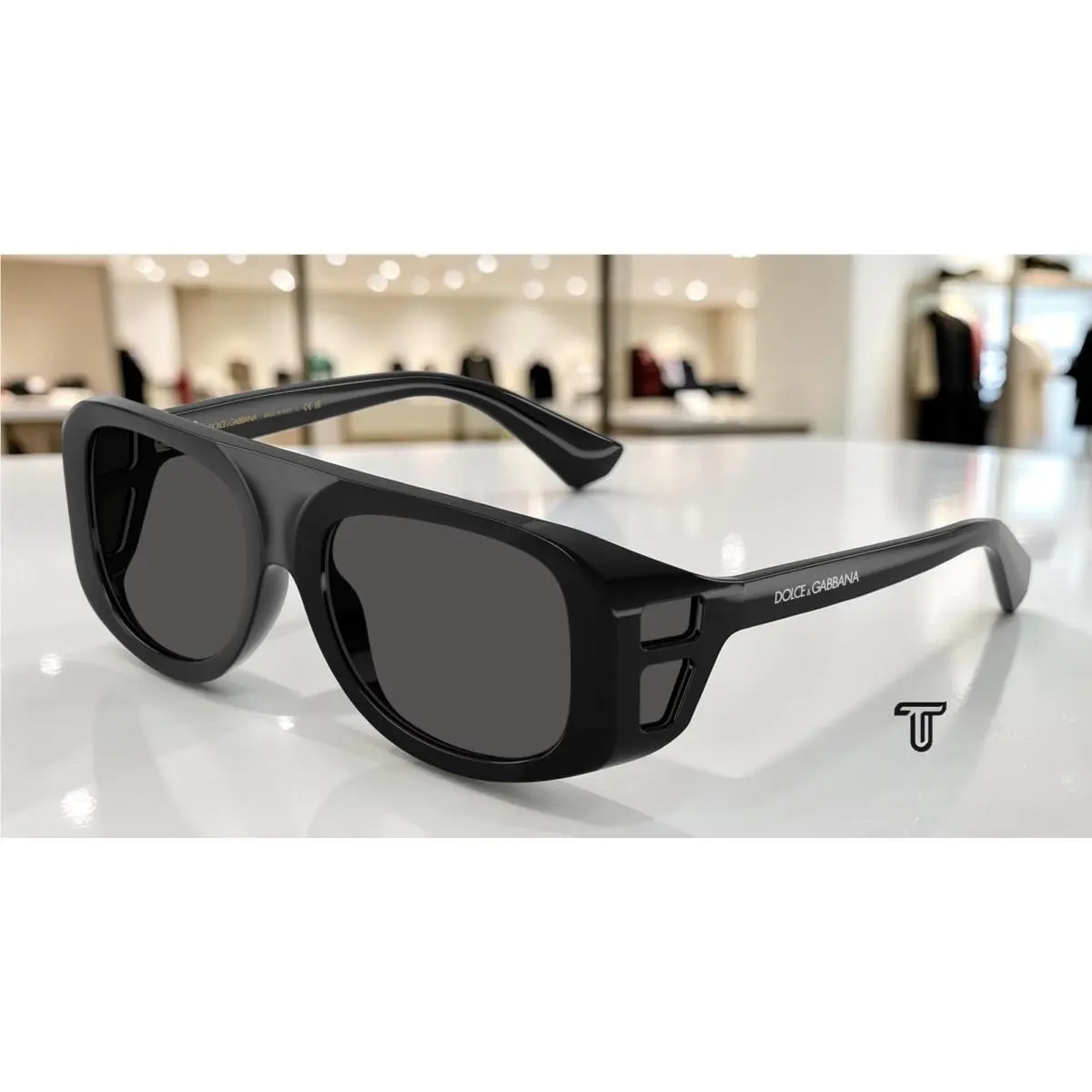 Dolce Gabbana DG6208 501 87 Black Dark Grey 55 mm Men`s Sunglasses