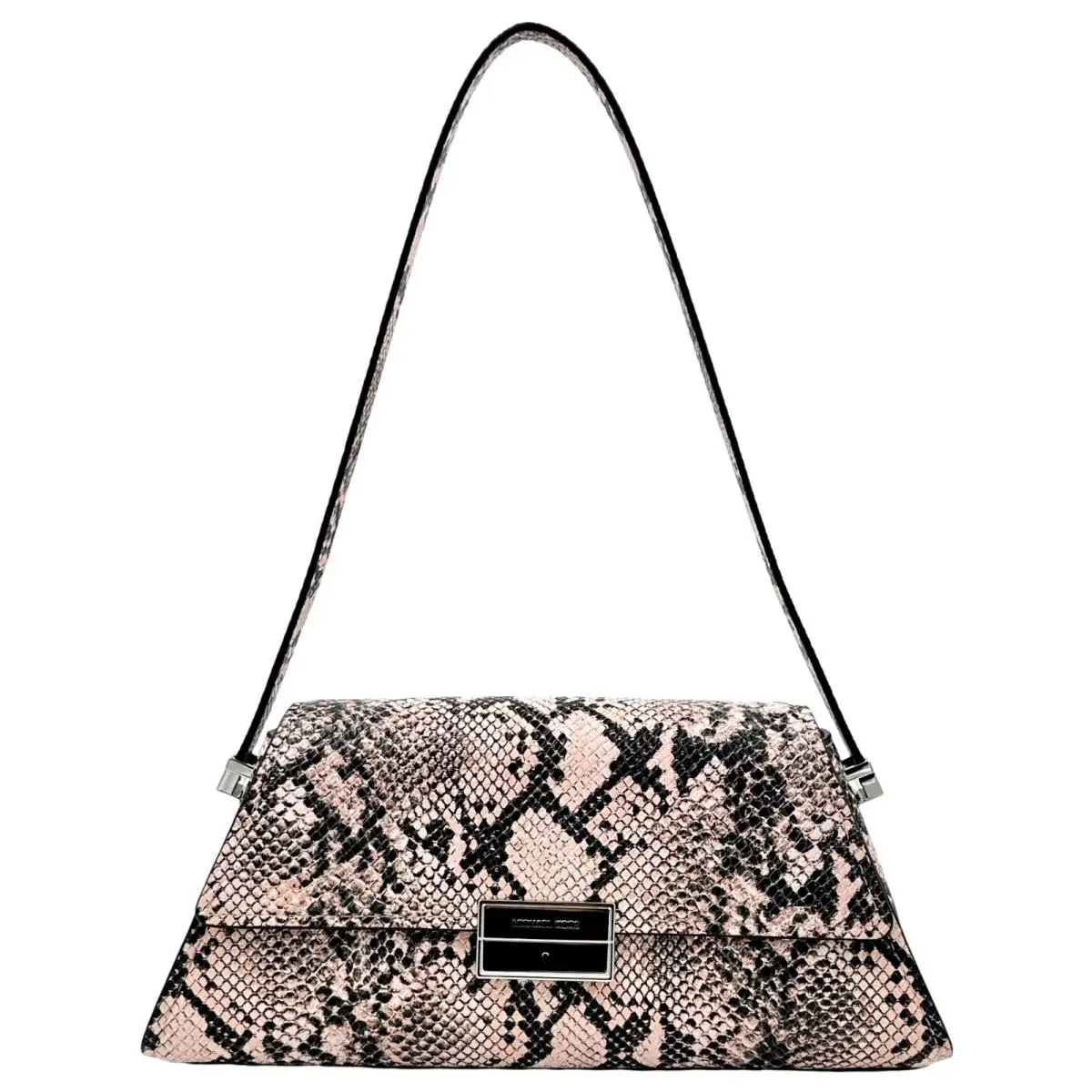 Kate Spade Michael Kors Ludlow Medium Snake Embossed Leather Shoulder Bag - Smokey Rose