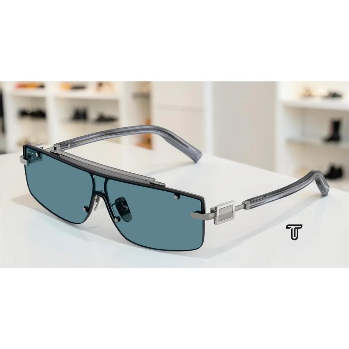 Dolce Gabbana DG2335 04 80 Gunmetal Solid Blue 40 mm Men`s Sunglasses
