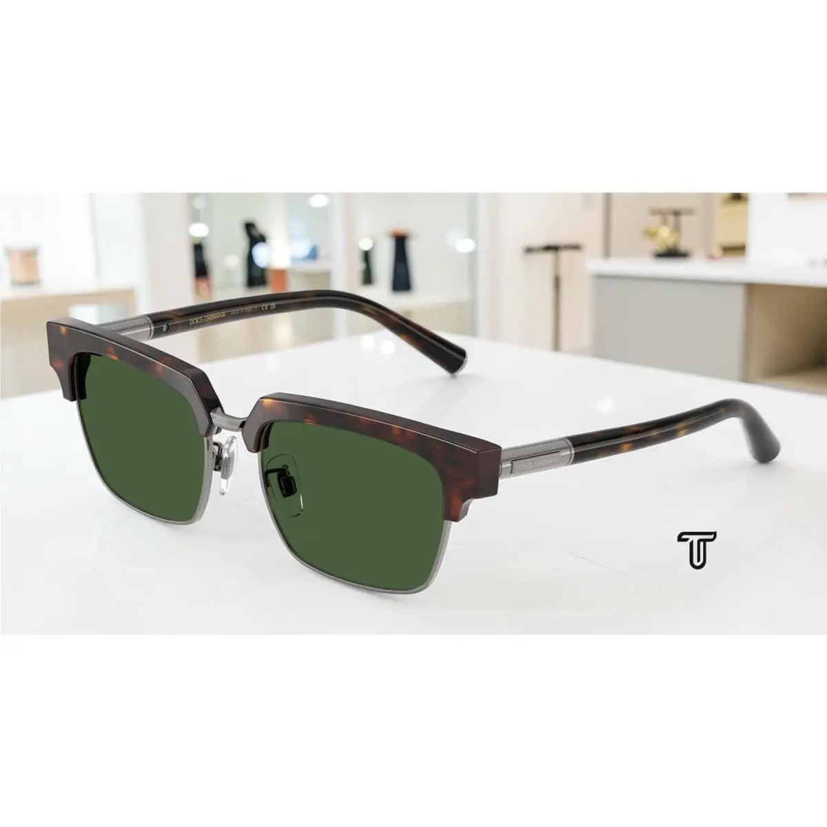 Dolce Gabbana DG4522 502 71 Havana Dark Green 54 mm Men`s Sunglasses