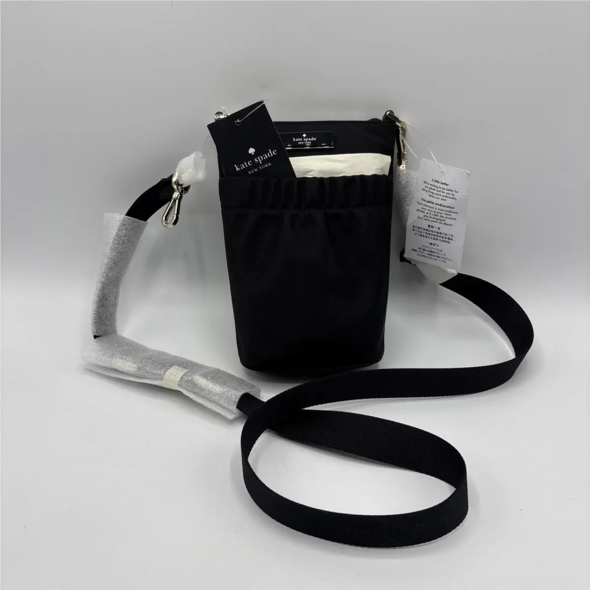 Kate Spade Carter Nylon Phone Crossbody Bag Pouch Black M