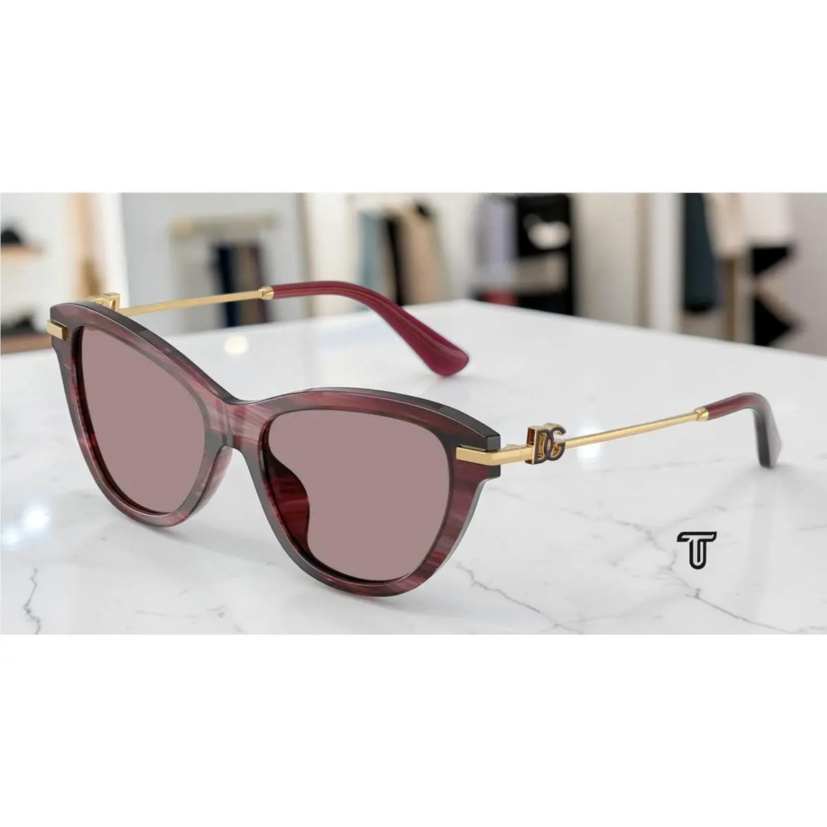 Dolce Gabbana DG4534 3474LA Striped Violet Violet 53 mm Women`s Sunglasses