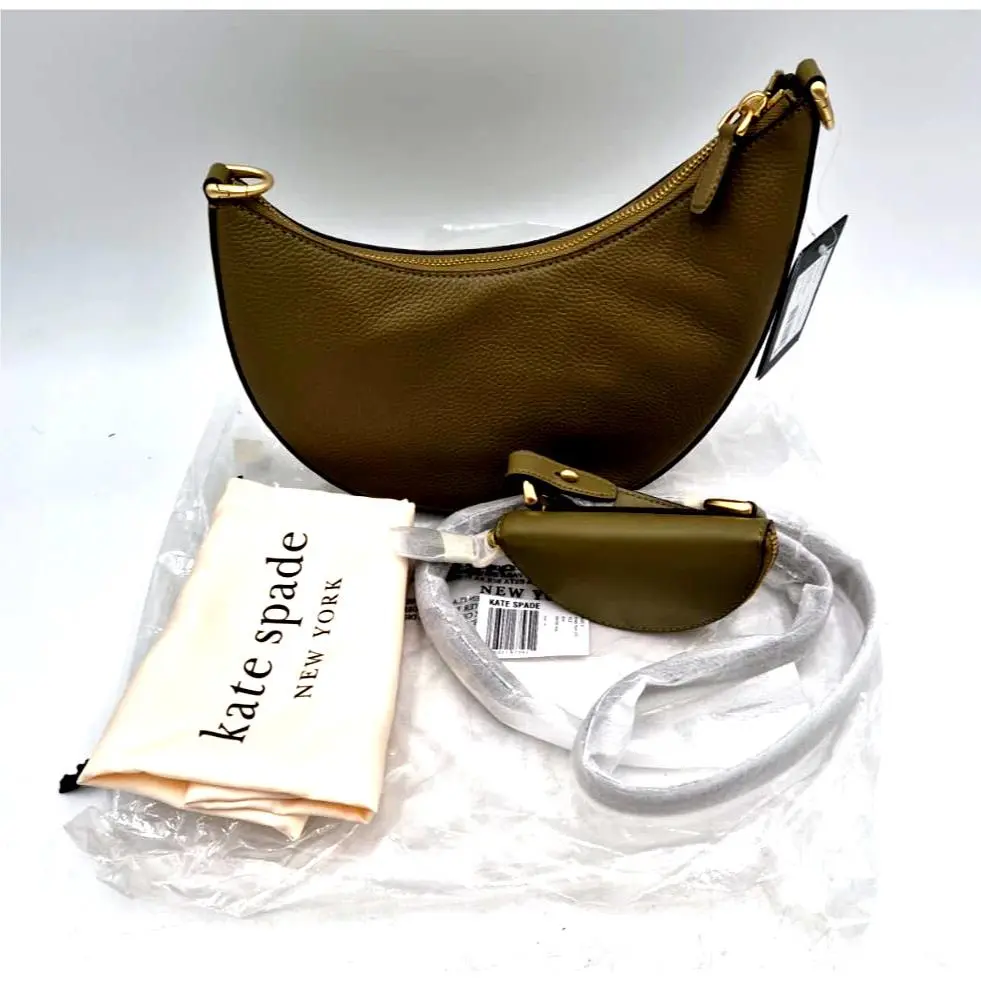 Kate Spade New York Duo Small Green Pebbled Leather Crossbody Bag