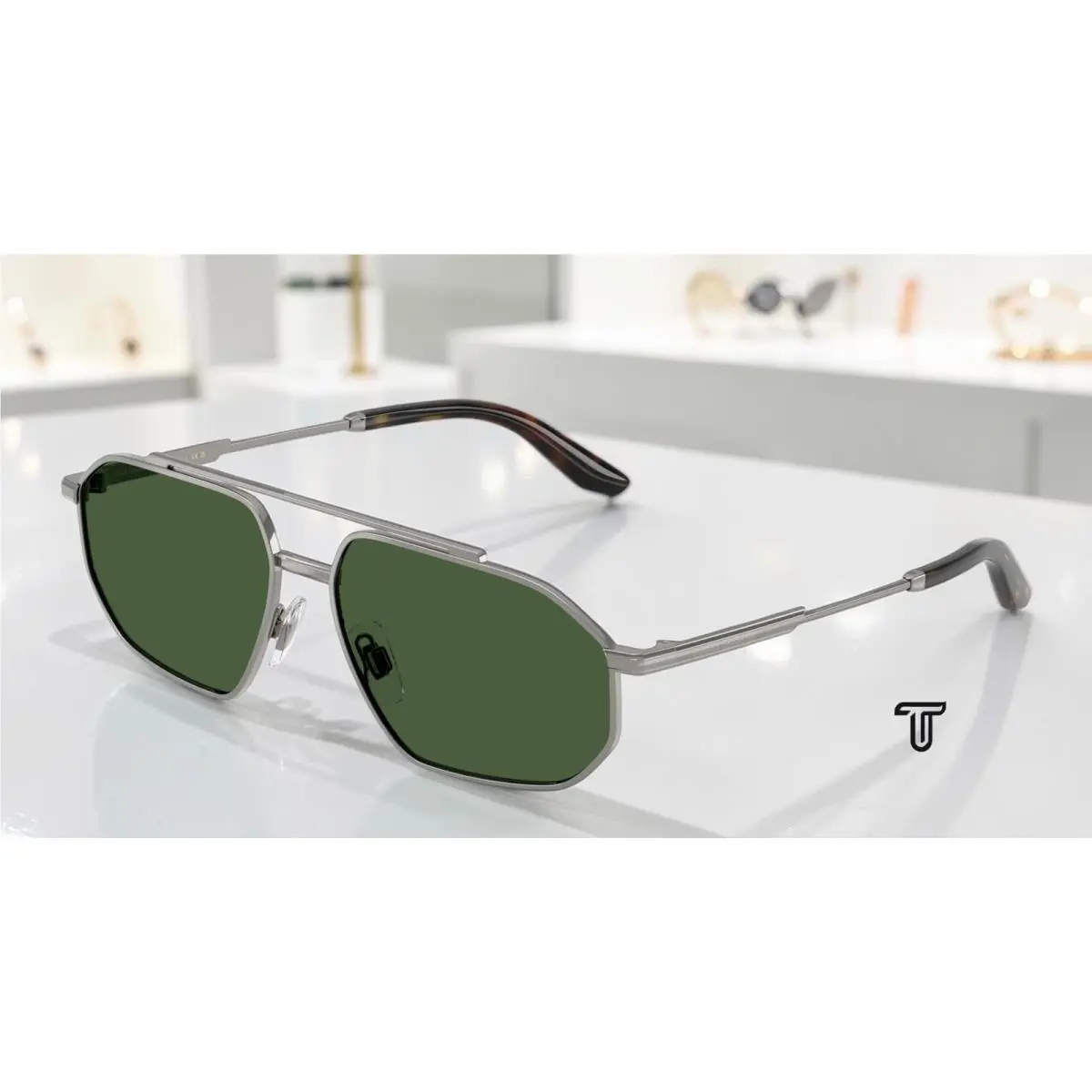 Dolce Gabbana DG2328 04 71 Gunmetal Dark Green 59 mm Men`s Sunglasses