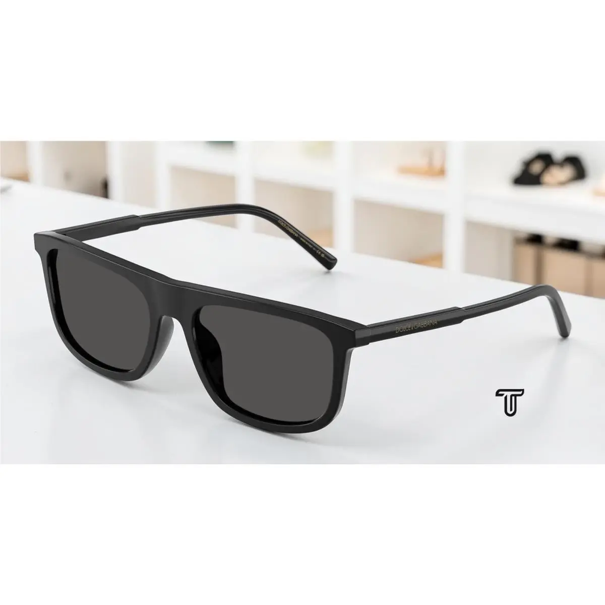 Dolce Gabbana DG4542 501 87 Black Dark Grey 56 mm Men`s Sunglasses