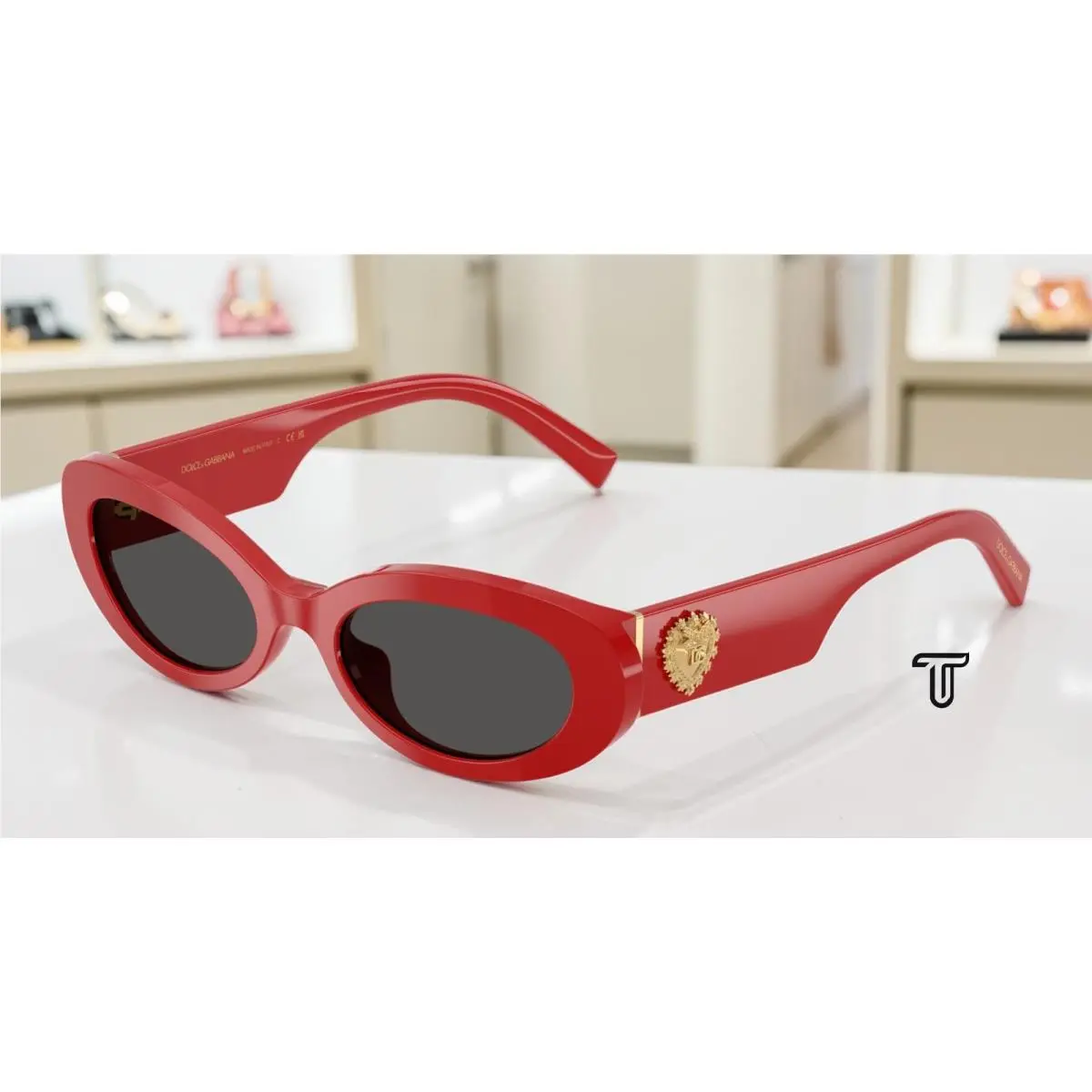 Dolce Gabbana DG4537 308887 Full Red Dark Grey 53 mm Women`s Sunglasses