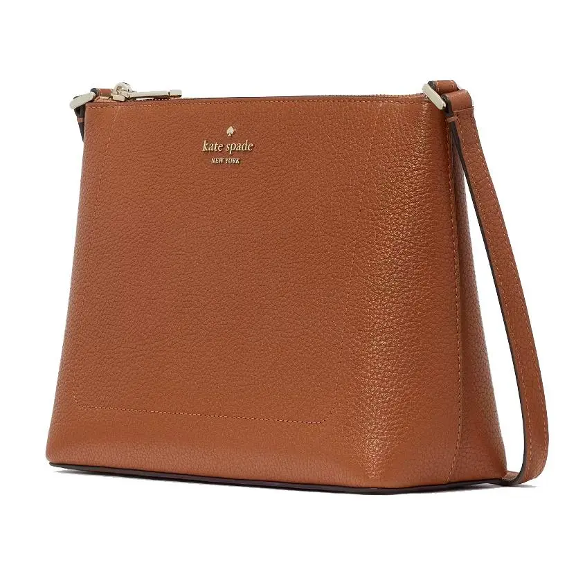 Kate Spade Leila Crossbody Bag Pebbled Leather Warm Gingerbread