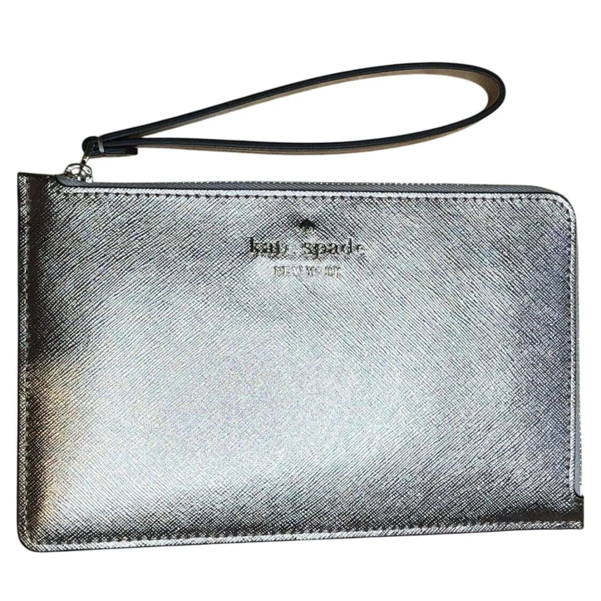 Kate Spade Staci Medium L-zip Wristlet Wallet Bag in Rose Gold