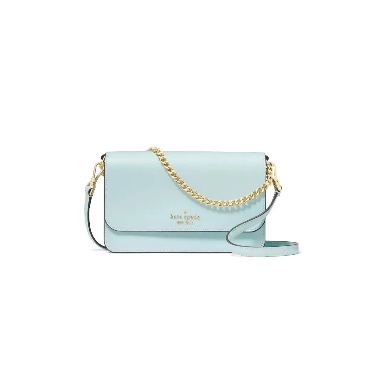 Kate Spade Madison Blue Glow Saffiano Leather Small Flap Crossbody Bag KC586