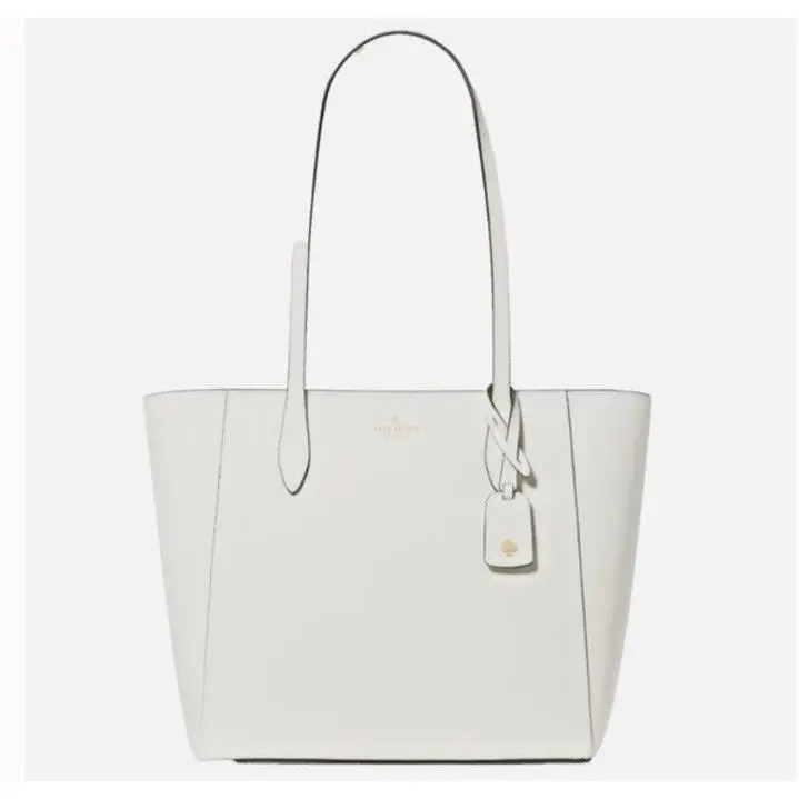 New Kate Spade Dana Saffiano Tote Meringue Laptop Purse Off White